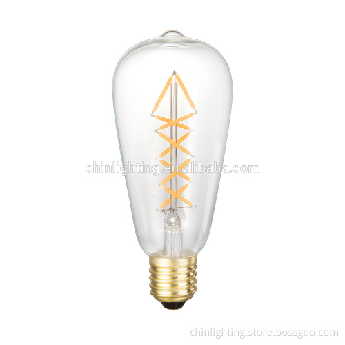 Decorative LED filament bulbs st64 6w e27 retro st64 led bulb light